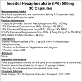 Inositol Hexaphosphate (IP6) 500mg Capsules (Pure)